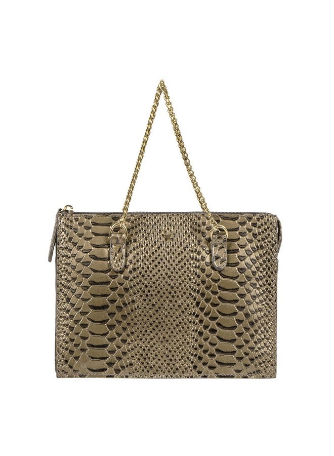 Hidesign Womens Leather Clutch- Metallic - Image 1